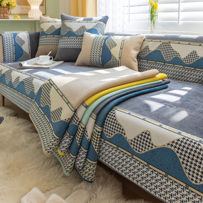 Простая подушка для дивана на все времена года, нескользящий чехол для дивана, высококачественный чехол для полотенца, утолщенный шезлонг «три в одном»