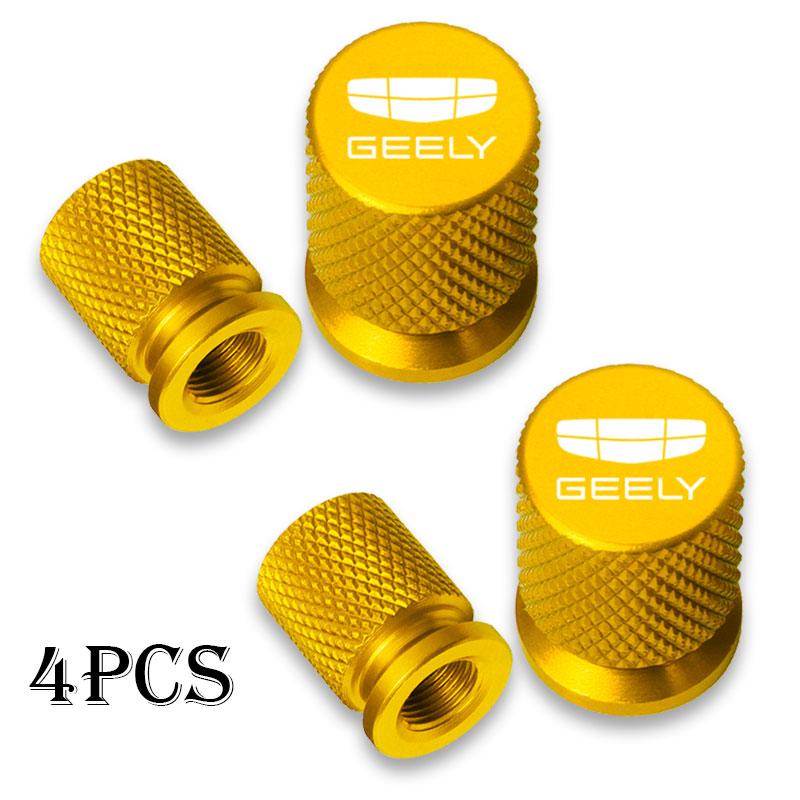 for Geely Atlas Coolray Emgrand EC7 EC8 X7 EX7 CK2 Car Wheel Tire Valve Caps Tyre Stem Covers Airdust Waterproof