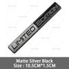 Metal Limited Car Front Grill Emblem Stickers Rear Trunk Badge Decal For Jeep Wrangler Grand Cherokee Dodge SRT Challenger ALW1
