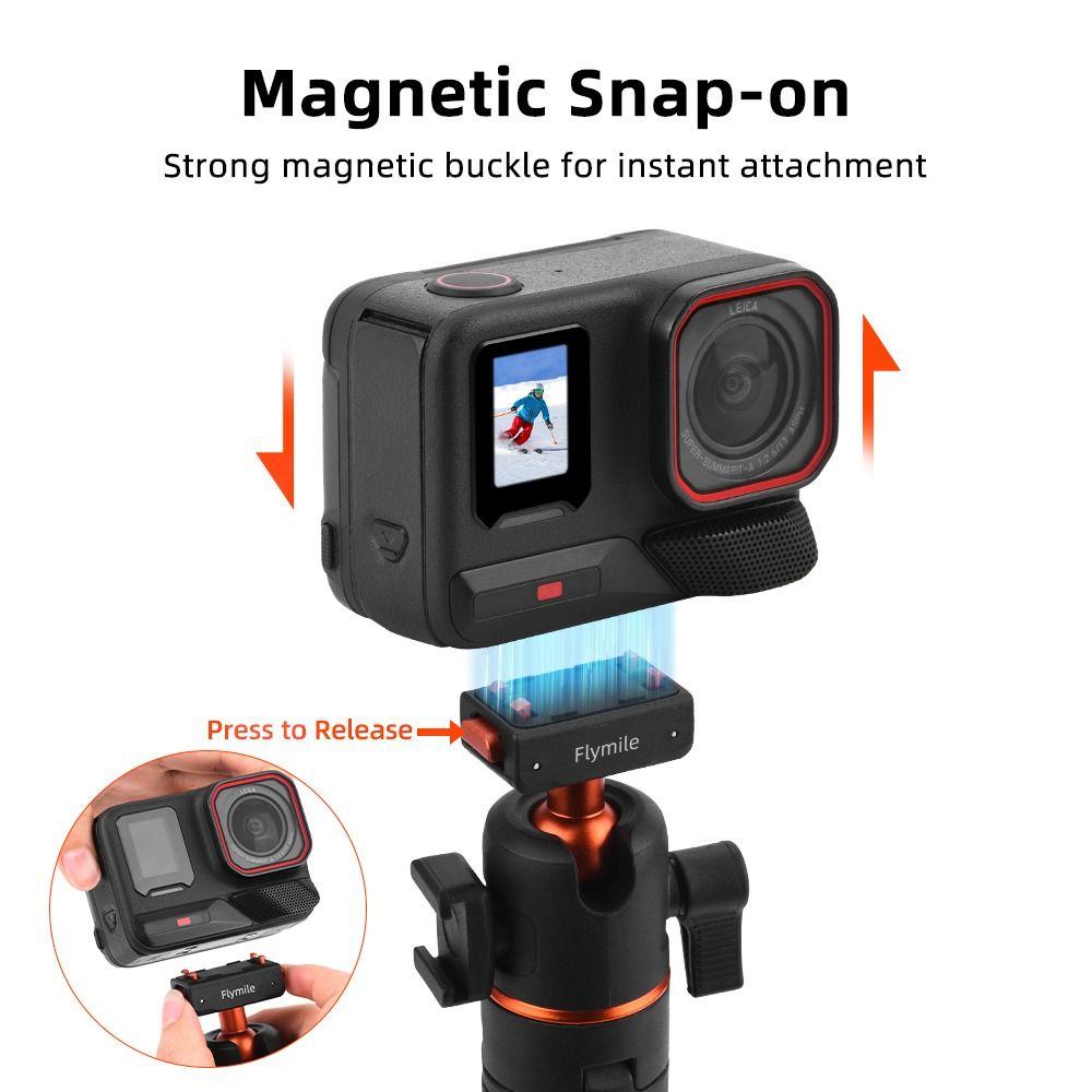 Cold Shoe Selfie Stick Tripod for Insta360 Ace/Ace Pro/2/X5/X4/X3 Action Camera Accessories