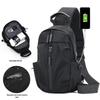 Men's USB Crossbody Bag: Waterproof Nylon, Business & Travel Shoulder Bag