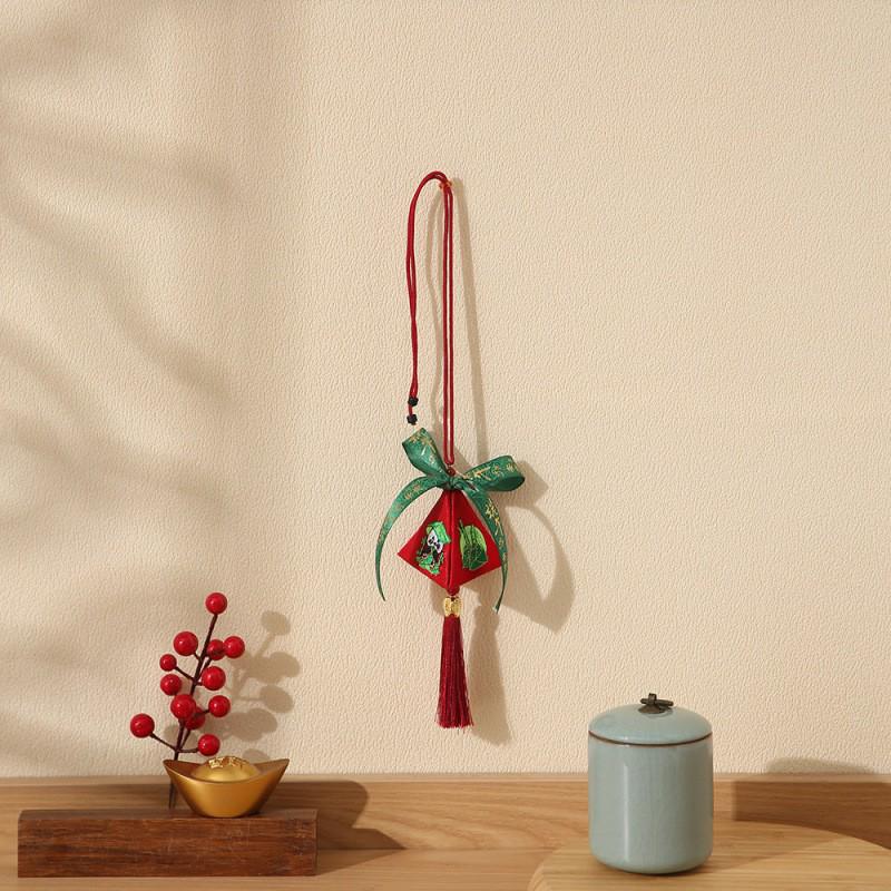 2026 Dragon Boat Festival Mugwort Fan Pendant & Indoor Sachet Bells for Door Handle and Decoration