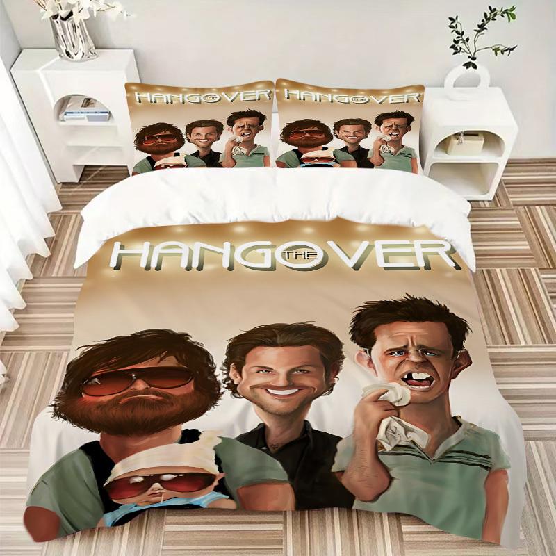 3pcs The Hangover Movie Cover Set,Soft Comfortable Duvet Cover,Guest Room (1*Duvet Cover + 2*Pillowcases, Without Core) yy251024162
