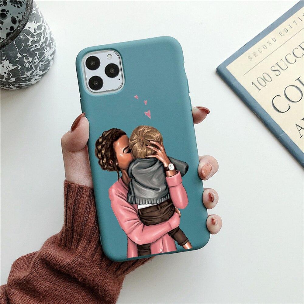 Модный семейный чехол для телефона ярких цветов для iPhone 11 SE 2020, чехол «Супер мама для маленьких девочек» для iPhone 13 12 Pro Max X XS Max XR 6 7 8 Plus