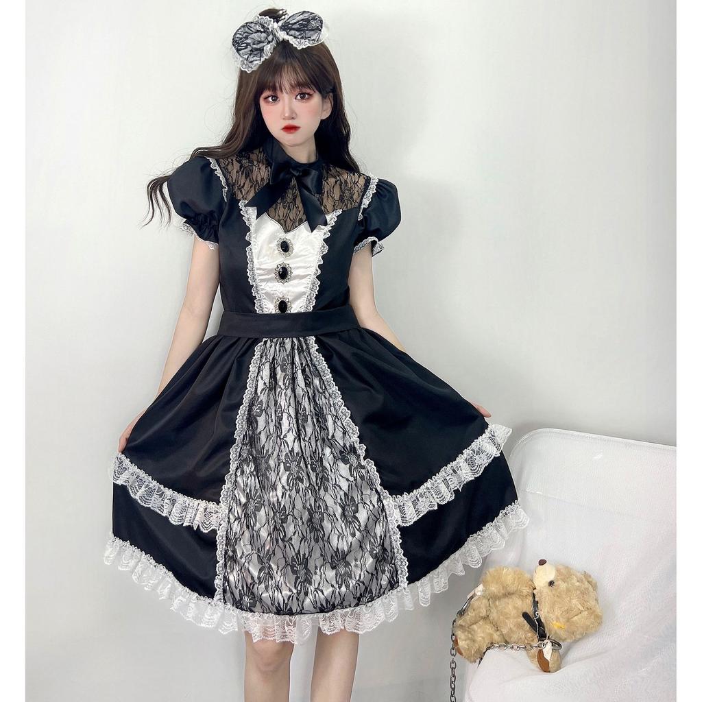 M-XL новая японская одежда Лолиты, одежда горничной, стиль колледжа маленький и свежий косплей COS анимация