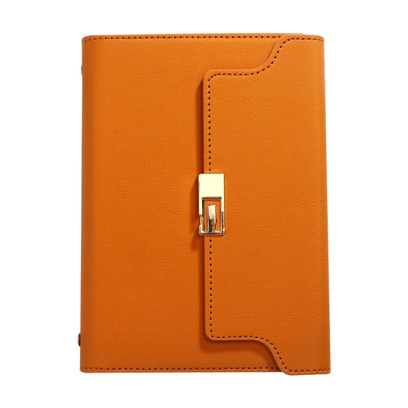 Элегантный подарочный набор из блокнота формата А6 из искусственной кожи и термоса с индивидуальным дизайном листов