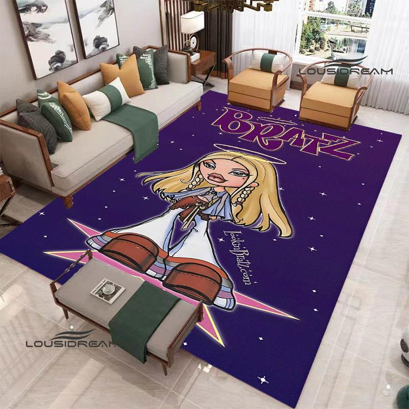 Ковер с принтом мультфильма Bratz Аниме ковер Декор для спальни Коврик для йоги Ковер для улицы Ковер для зоны Нескользящий ковер Подарок на день рождения