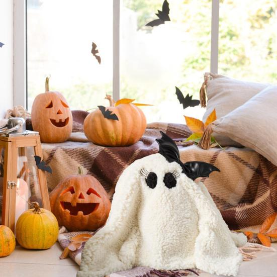 Плюшевая игрушка Призрак на Хэллоуин Мягкая 3D подушка-призрак с тыквой/летучей мышью для детей и взрослых Подарки для вечеринки на Хэллоуин