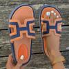 Slippers Women's Summer New Color Blocking One Word Casual Fashion Large Size