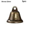 5pcs Vintage Retro Bell Ornaments 22/26/30/38mm Decoration Rustic Bells  for Christmas Tree