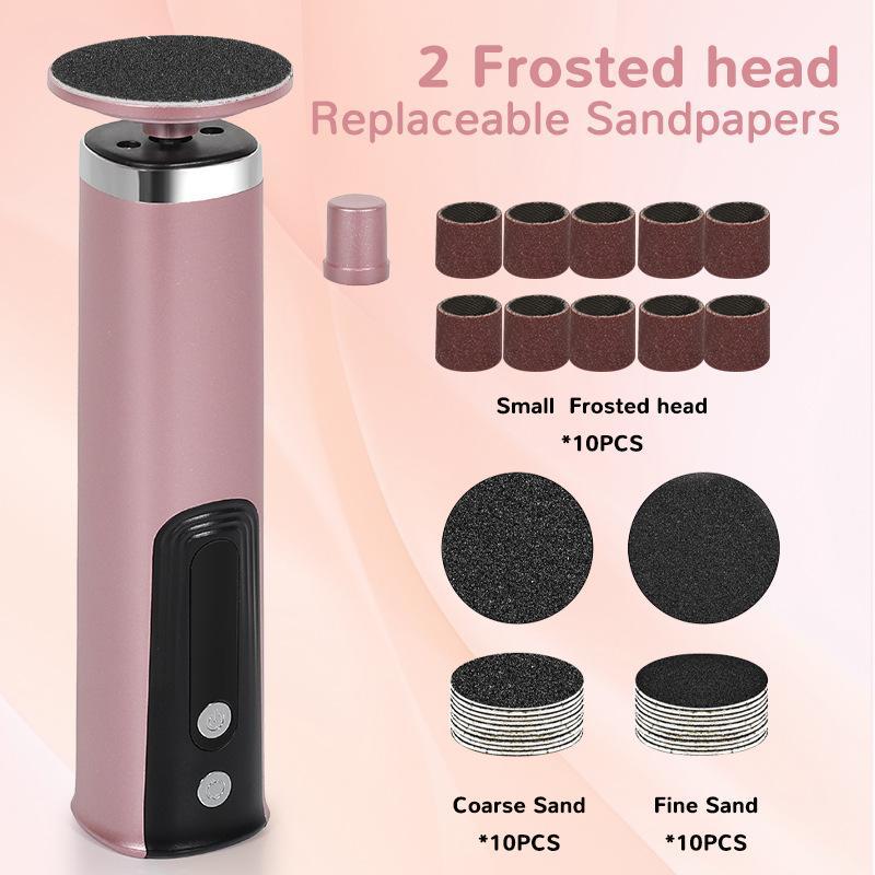 2-in-1 Electric Foot Hand Care Device USB Charging Callus Remover Nail Polisher for Home Pedicure Manicure Use
