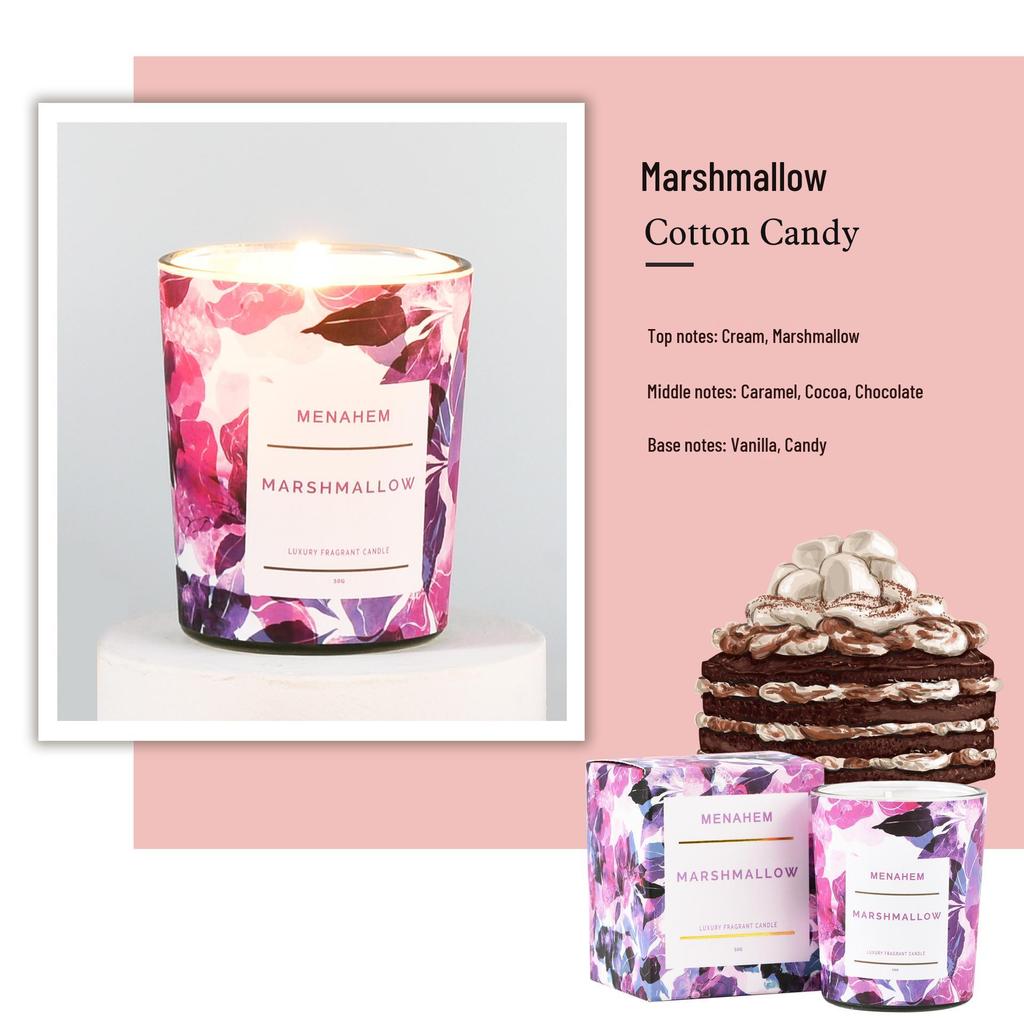 New Smokeless Soy Wax Aromatherapy Floral Scented Candles with Exquisite Packaging - Perfect Party Favors