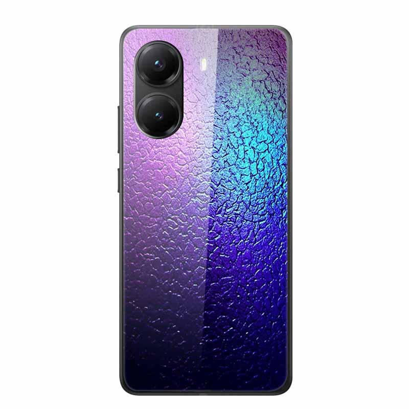 Стеклянный Чехол для Poco X7 pro Роскошная Задняя Крышка Телефона Чехол с Цветами для PocoX7pro X 7 pro Жесткий Закаленный Щит Мультяшная Крышка Красная Роза