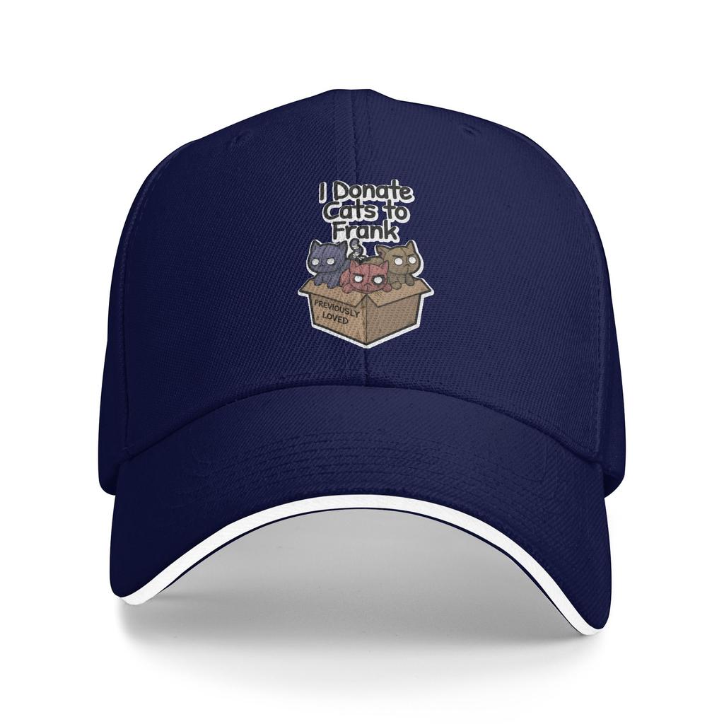 Mewgenics I Donate Cats to Frank Baseball Cap Vintage Sandwich Cap Unisex Polyester Sun Cap Sport