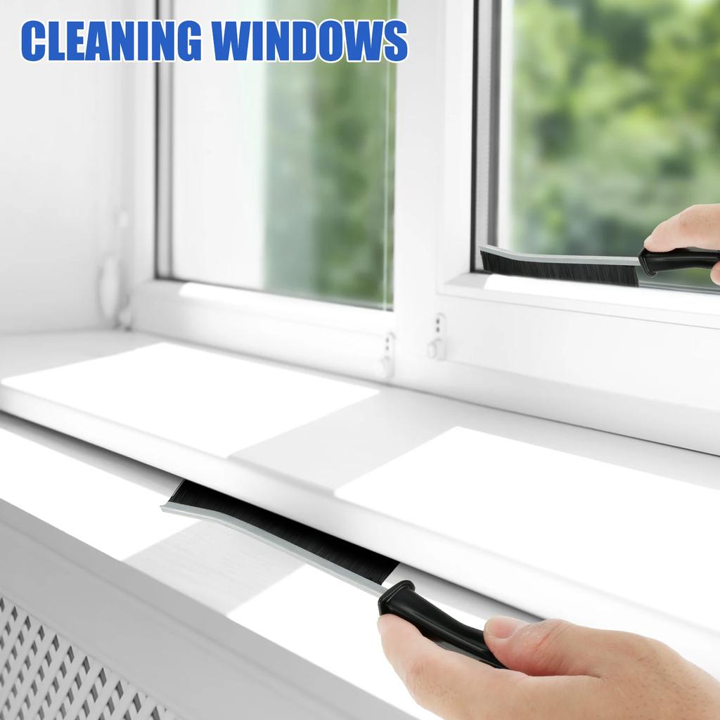 10 Piece Multifunctional Slit Brush Cleaning Brush Micro Door And Window Track Groove Slit Tube Cleaning Scrub Brush