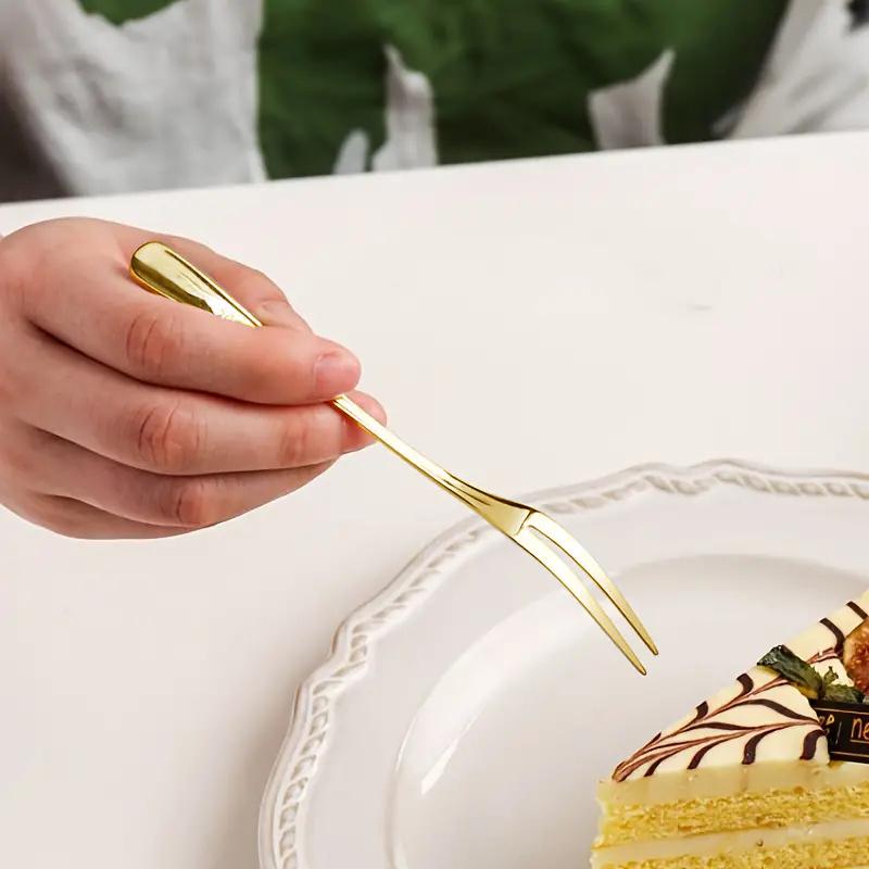 12 шт. вилка для фруктов из нержавеющей стали для ресторана, кафе, домашней вечеринки, вилка для десерта, милая вилка для фруктов, столовые приборы, кухонные принадлежности