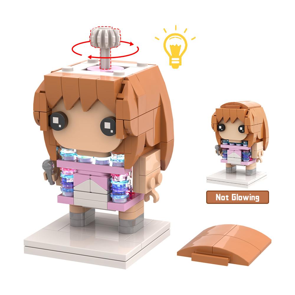 Нетоксичные Gobricks Moc Кирпичики в стиле Brickheadz Сценическая сборка The Eras Tour Конструкторные блоки Дизайн узора Тейлор Элисон Свифт Модульные игрушки Набор кубиков