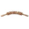 Solid Wood Curved Handle Roller Massager for Cervical, Back, Waist, and Full Body Muscle Relaxation