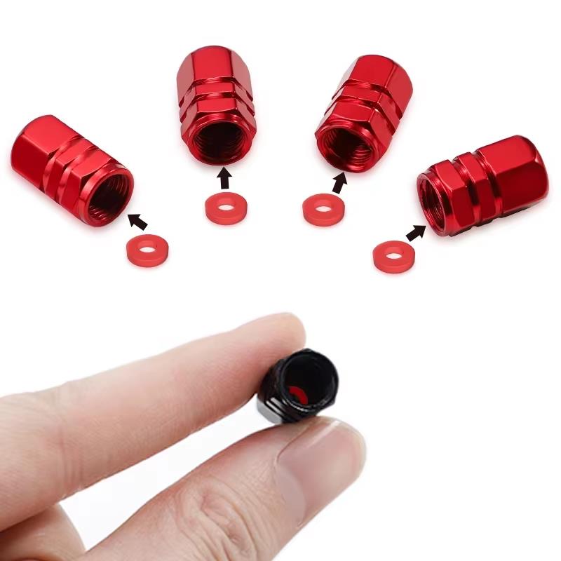 EFTXY1 4Pcs 3D Metal Car Tire Valve Caps Wheel Dust Cover For Alfa Romeo 156 159 147 4C 8C 166 Giulia Giulietta Mito Stelvio Spider GT