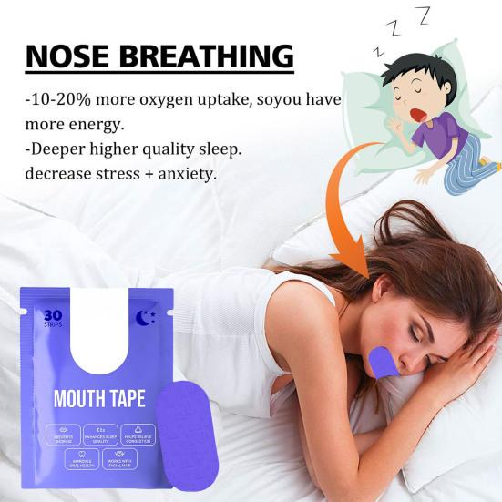 60 шт. Пластырь для сна против храпа, облегчающий заложенность носа, дышащий, гипоаллергенный, безболезненный, для снятия сна