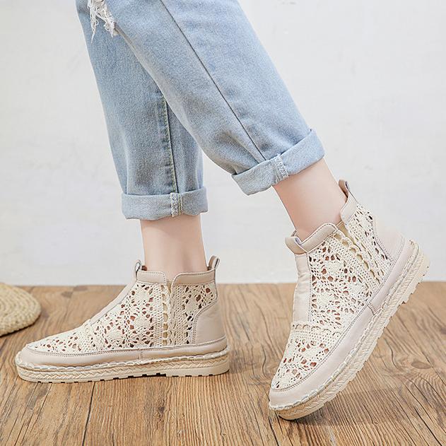 2023 летние новые простые дышащие кружевные туфли со средним верхом, женская повседневная обувь с сеткой на плоской подошве