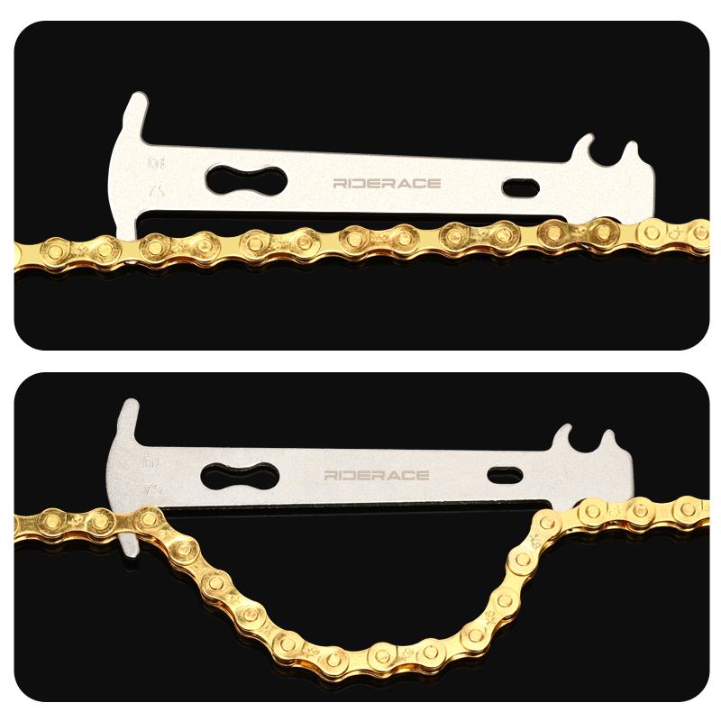 Индикатор износа цепи велосипеда RIDERACE, портативный измерительный прибор для велосипеда, линейка для измерения, инструменты для ремонта и замены цепи для шоссейного велосипеда