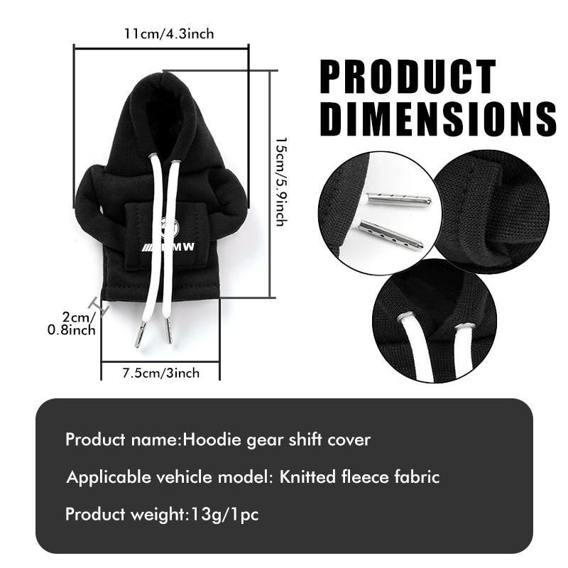 Hoodie Car Gear Shift Knob Cover Gearshift Interior Decor Hoodie For BMW M Performance Alpina M3 M5 M6 X1 X3 X4 X5 G20 QU3
