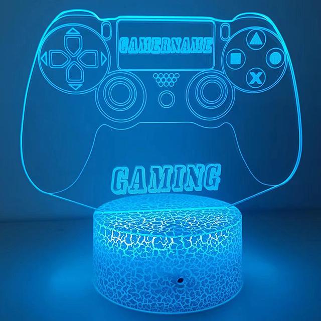 Игровые фанаты Креативный 3D игровой ночник-ручка 7ColorChange голограмма Dropship настольный светильник интересный акриловый детский подарок