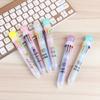 1pcs Creative Multicolor Office School Ballpoint Pen For Kids Gift Fashion 10 Colors Stationary Writing Pens Simple Signing Pen