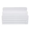Mail Sorter Transparent Acrylic Multifunctional 2 Compartments Desktop Letter Holder with Anti Slip Base for Envelope
