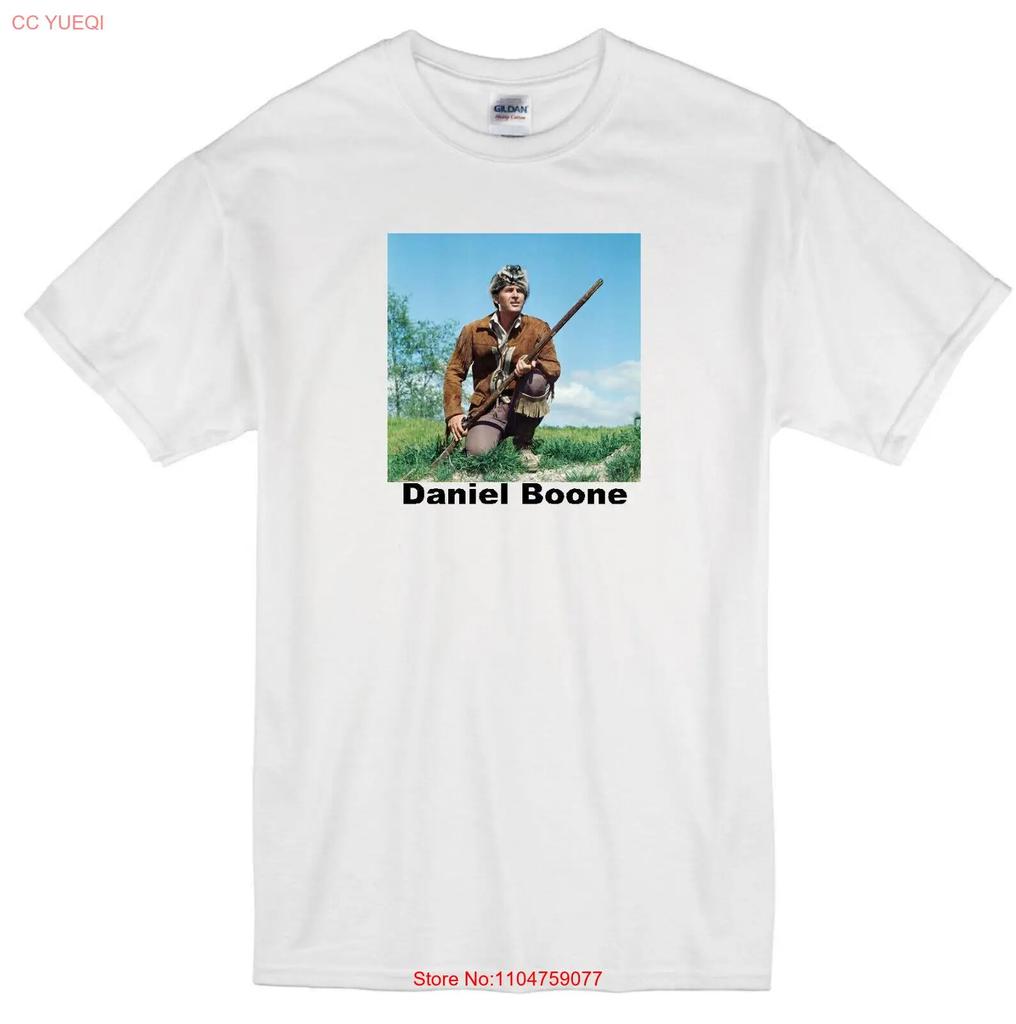 DANIEL BOONE FESS PARKER WESTERN FRONTIERSMAN RETRO PIONEER TV WHITE T SHIRT vintage Washed Stretched designer clothes Unisex