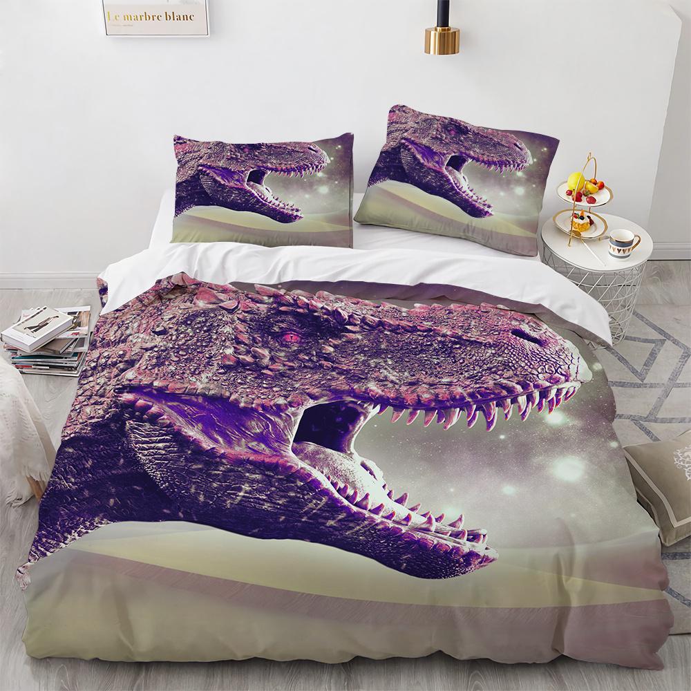 3D Dinosaur Bedding Sets Jurassic World Polyester Duvet Cover Sets Unique Dinosaur Bedding For Kids Adults Full King Twin Size