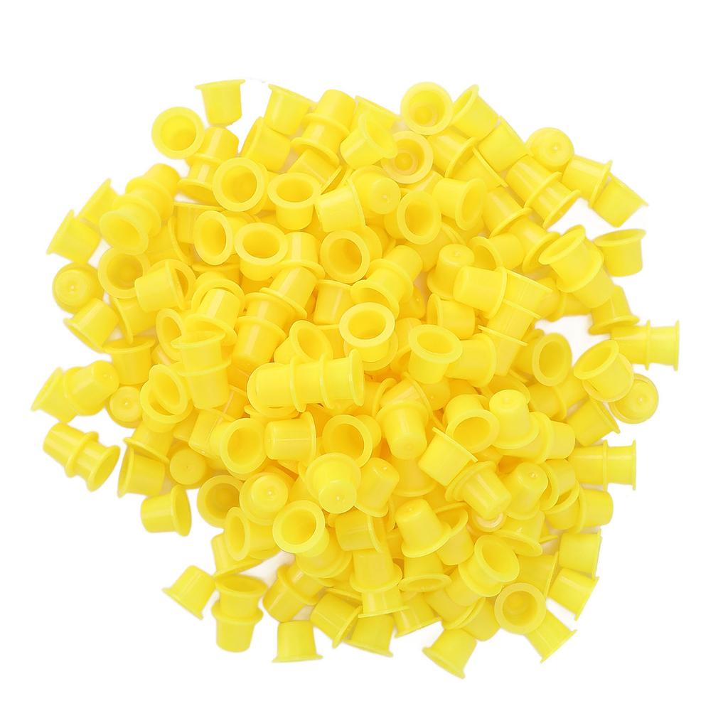 1000pcs Tattoo Ink Cups Disposable Microblading Pigment Cup Tattoo Supplies Yellow Without Cup