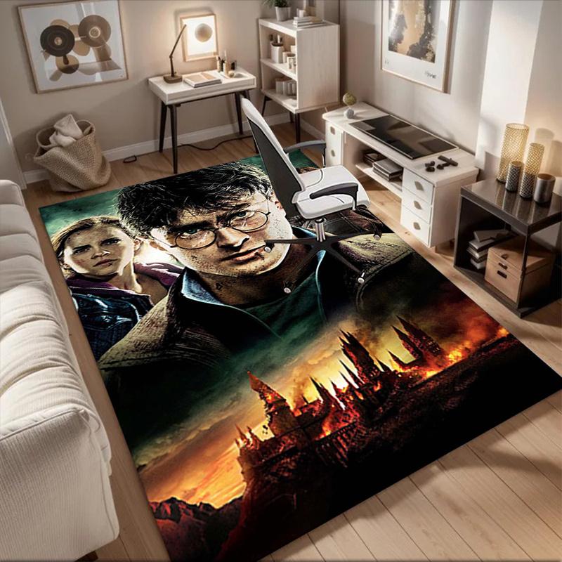 Harry Potter and the Deathly Hallows Part 2 Poster Print Office Mat Home Decor Office Desk Chair Rugs Chair Carpet for office Chair Mat Gift
