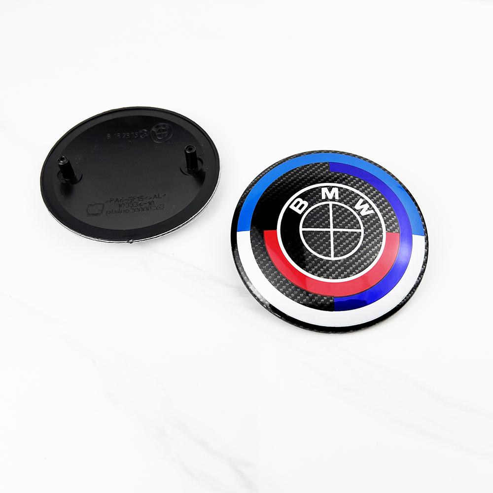 BEKV7 82mm 74mm Car Logo Front Hood Rear Trunk Emblem For BMW M Emblem E46 E36 E34 F10 E90 F30 E60 F30 E53 E30 E92 E87 X1 X3 X5 M3