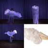 LED Belly Dance Silk Fan 1.8m Long Bamboo Silk Fans Veil Hand Made Silk Fan Belly Dance LED Fan Veil for Dance/Outdoor