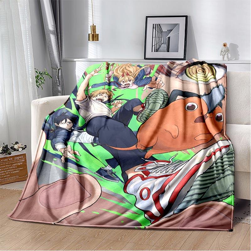 Одеяло с изображением бензопилы, Makima Pochita, фланелевое одеяло с изображением персонажа, удобное теплое одеяло, подарок для друга семьи