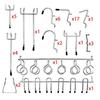 81pcs Pegboard Hooks Assortment Organizer Wall Storage Stainless Steel