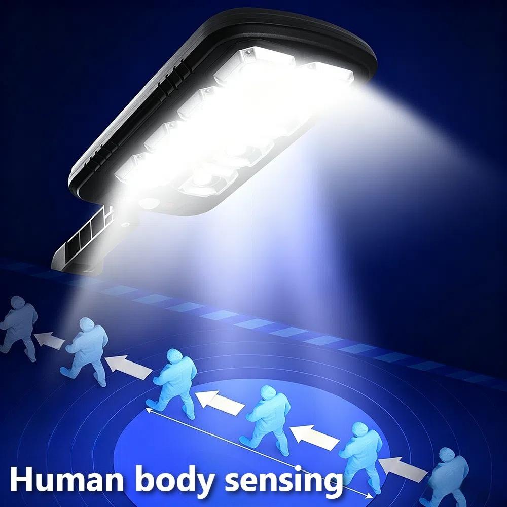 Светодиодный уличный фонарь на солнечных батареях IP65 Водонепроницаемый Наружный настенный светильник с датчиком движения на солнечных батареях Охранная лампа для сада двора патио дорожки