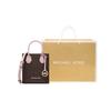 Michael Kors Mk Mercer Monogram Color Block Logo Leather Fabric Accordion Bag Mini Women handbags 35T1GM9C0I-648