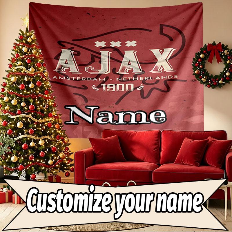 Custom Name Personalized Ajax Print Tapestry, Wall Art Decor, Bedroom, Dorm, Apartment, LivingRoom, Party Backdrop, Gift for Birthday