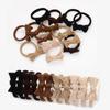 10PCS Brown/Black/White Bow Knot Hair Bands For Women 5 Color Girls Ponytail Holder Hair Ties Fashion Hiar Accessories 2021 New
