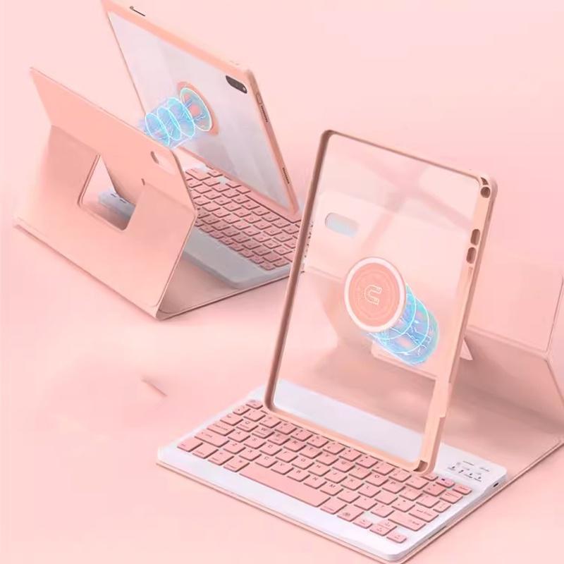 Чехол с клавиатурой для iPad 11-го 11" A16 Air11 M3 Pro11 Air 6 5 4 10.9" 10-го 10.9 10.2 Магнитный чехол с вращением на 360°