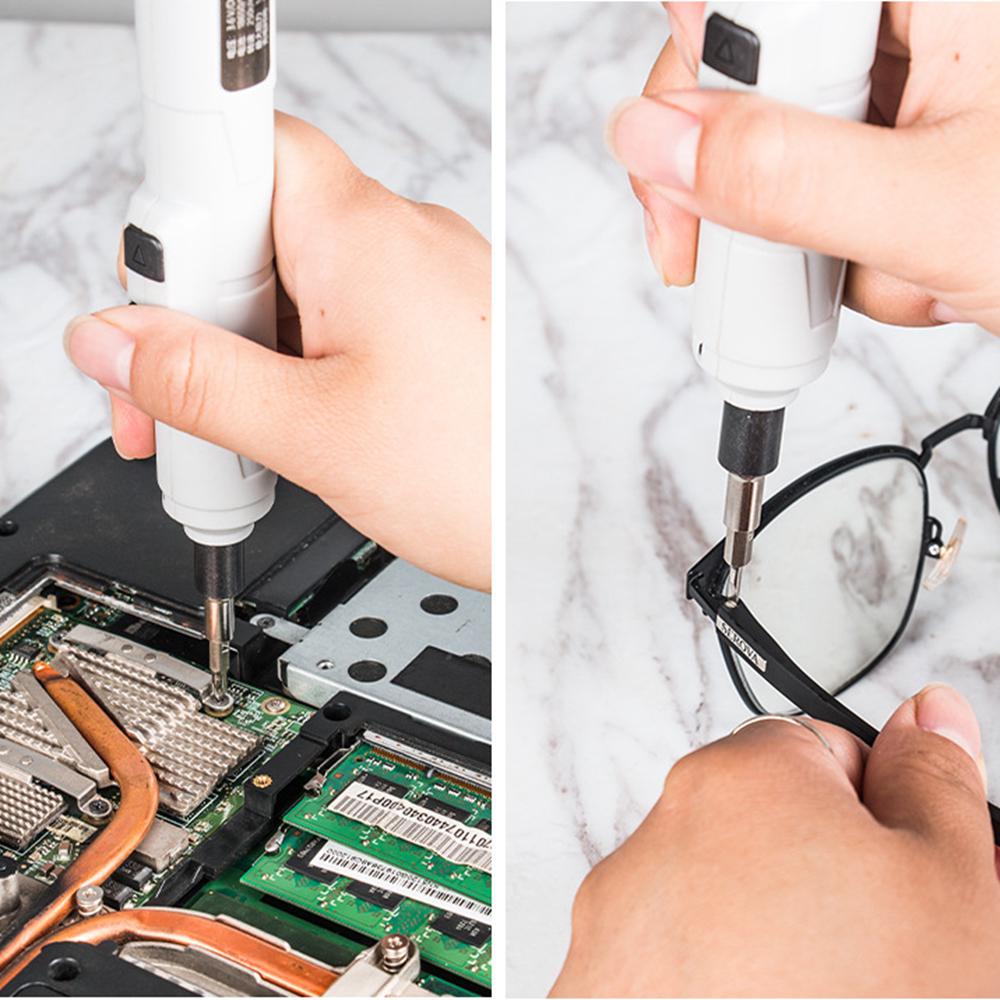 Набор электрических отверток Многофункциональные аккумуляторные отвертки Набор бит Ремонт электроинструментов Отвертка с сильным магнитом