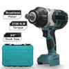 2100N.M 0-3000 IPM 3/4 Inches High Torque Brushless Electric Impact Wrench Cordless Wrench Car Truck Repair Power Tool For 18V Battery