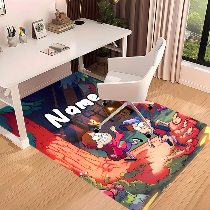 Custom personalization Gravity Falls Print Area Rug - Soft, Washable Non-Slip Indoor Mat,Living Room,Home&Office Decorative Rug