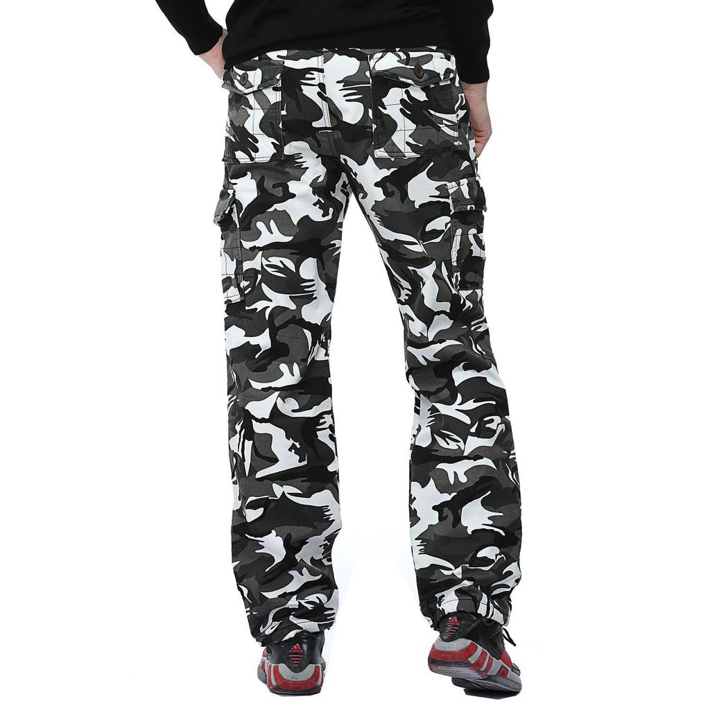 Мужские брюки карго камуфляжной расцветки на флисовой подкладке - Теплые зимние брюки для активного отдыха
