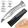 Крючкообразный нож для ковролина Эргономичное трапециевидное лезвие Хозяйственный нож Инструмент для резки ковролина с защитным чехлом для резки мастером