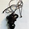 A+++ Stone for Lovers Transfer Black Crystal Beads Natural Pendant Obsidian Eye Rainbow Ball
