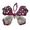 52x45mm Fashion Art Micro Pave Cz Butterfly Brooch Pin Insect Pin Animal Jewelry 